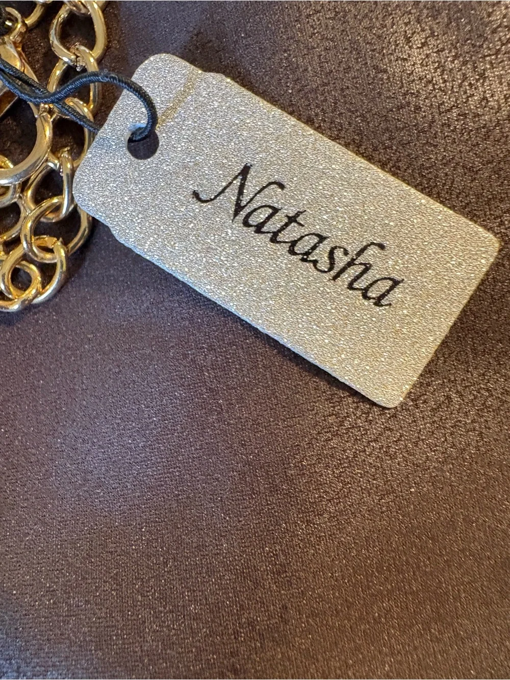 Natasha Couture Pearl-Beaded Heart Key & Card Holder - Cream